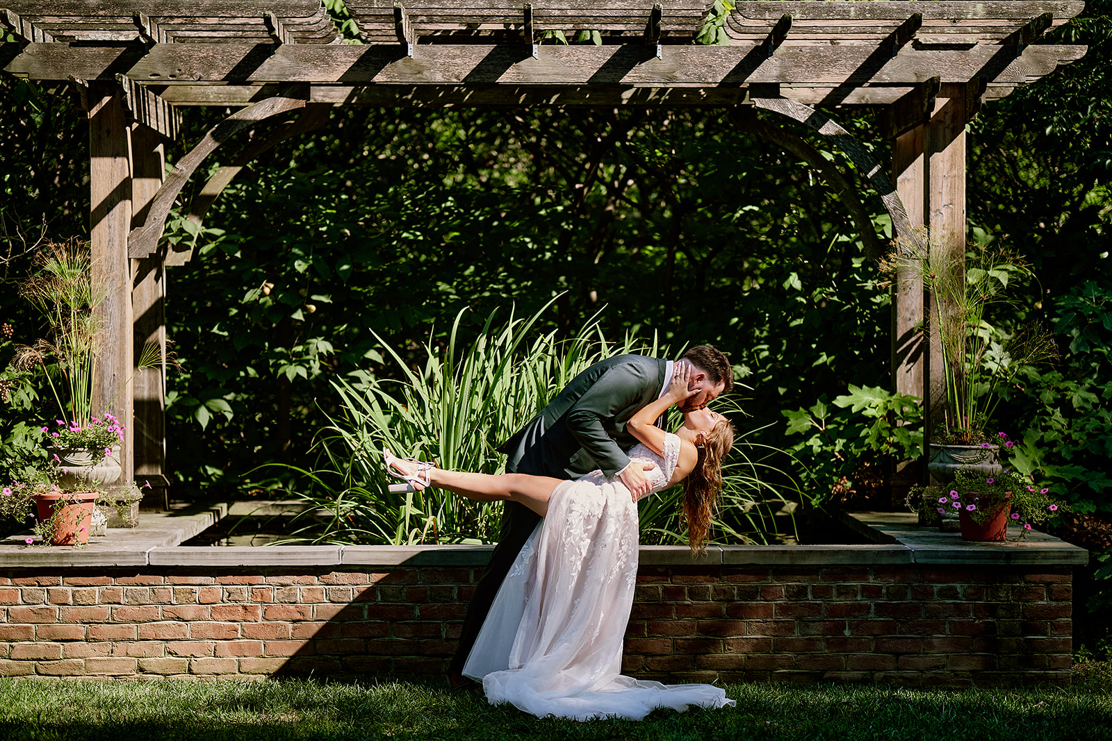 Dyllan Curlett and Erin O'Neill on their wedding day
